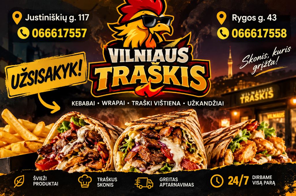 Vilniaus Traškis logotipas ir kontaktai